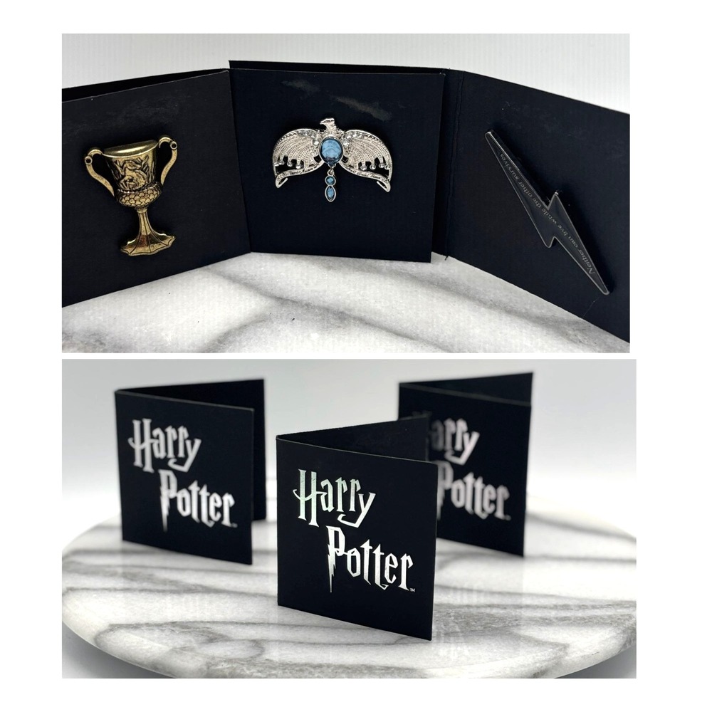 Harry‎ Potter Jacmel Jewelry Pins, Triwizard Cup, Ravenclaw Diadem, and Bolt NEW